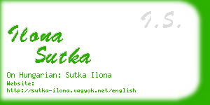 ilona sutka business card